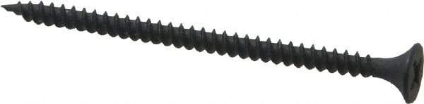 Value Collection - #6, 2-1/4" OAL, Phillips Drive Bugle Head, Steel Drywall Screws - Black Phosphate Finish, Grade 2 - Industrial Tool & Supply