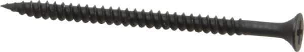 Value Collection - #8, 2-1/2" OAL, Phillips Drive Bugle Head, Steel Drywall Screws - Black Phosphate Finish, Grade 2 - Industrial Tool & Supply