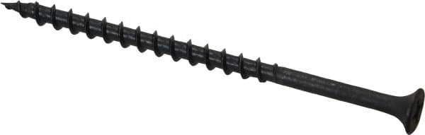 Value Collection - #8, 3" OAL, Phillips Drive Bugle Head Wood Screw - Black Phosphate Finish Steel, Grade 2 - Industrial Tool & Supply