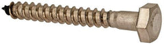 Value Collection - 1/4" Screw, 2" Length Under Head, Stainless Steel, Hex Head Lag Screw - Grade 18-8, Uncoated - Industrial Tool & Supply