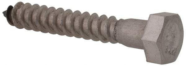 Value Collection - 5/16" Screw, 2" Length Under Head, Stainless Steel, Hex Head Lag Screw - Grade 18-8, Uncoated - Industrial Tool & Supply