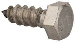 Value Collection - 3/8" Screw, 1" Length Under Head, Stainless Steel, Hex Head Lag Screw - Grade 18-8, Uncoated - Industrial Tool & Supply