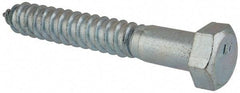 Value Collection - 3/4" Screw, 5" Length Under Head, Steel, Hex Head Lag Screw - Zinc Plated, Grade 2 - Industrial Tool & Supply