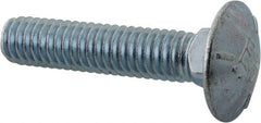 Value Collection - 5/16-18 UNC 1-1/2" Length Under Head, Standard Square Neck, Carriage Bolt - Grade 5 Steel, Zinc Trivalent Chromate Finish - Industrial Tool & Supply
