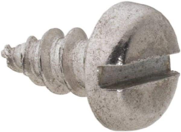 Value Collection - #8 Pan Head Slotted Sheet Metal Screw - Aluminum, 3/8" Length Under Head, ASME B18.6.4 - Industrial Tool & Supply