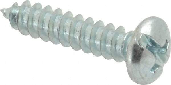 Value Collection - #8 Pan Head Slotted Phillips Sheet Metal Screw - Steel, 3/4" Length Under Head, Grade 2 - Industrial Tool & Supply
