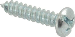 Value Collection - #8 Pan Head Slotted Phillips Sheet Metal Screw - Steel, 3/4" Length Under Head, Grade 2 - Industrial Tool & Supply