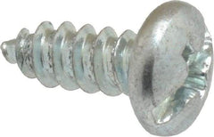 Value Collection - #10 Pan Head Slotted Phillips Sheet Metal Screw - Steel, 1/2" Length Under Head, Grade 2 - Industrial Tool & Supply