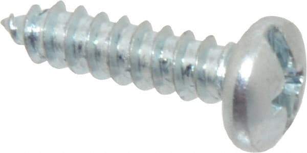 Value Collection - #10 Pan Head Slotted Phillips Sheet Metal Screw - Steel, 3/4" Length Under Head, Grade 2 - Industrial Tool & Supply