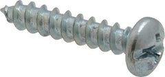 Value Collection - #10 Pan Head Slotted Phillips Sheet Metal Screw - Steel, 1" Length Under Head, Grade 2 - Industrial Tool & Supply