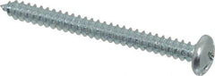 Value Collection - #10 Pan Head Slotted Phillips Sheet Metal Screw - Steel, 2" Length Under Head, Grade 2 - Industrial Tool & Supply