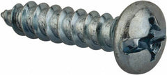 Value Collection - #12 Pan Head Slotted Phillips Sheet Metal Screw - Steel, 1" Length Under Head, Grade 2 - Industrial Tool & Supply