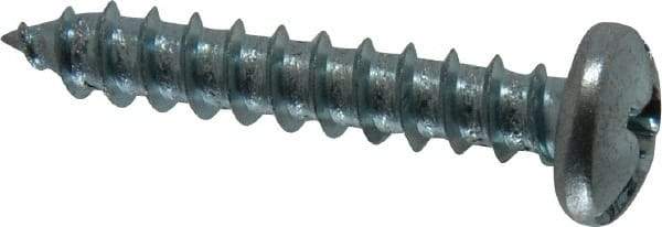 Value Collection - #12 Pan Head Slotted Phillips Sheet Metal Screw - Steel, 1-1/4" Length Under Head, Grade 2 - Industrial Tool & Supply