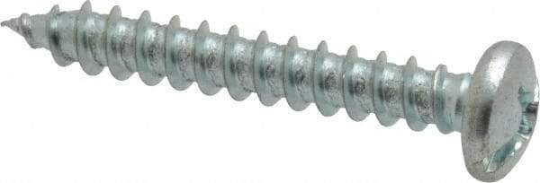 Value Collection - #12 Pan Head Slotted Phillips Sheet Metal Screw - Steel, 1-1/2" Length Under Head, Grade 2 - Industrial Tool & Supply