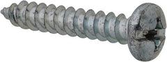 Value Collection - #14 Pan Head Slotted Phillips Sheet Metal Screw - Steel, 1-1/2" Length Under Head, Grade 2 - Industrial Tool & Supply
