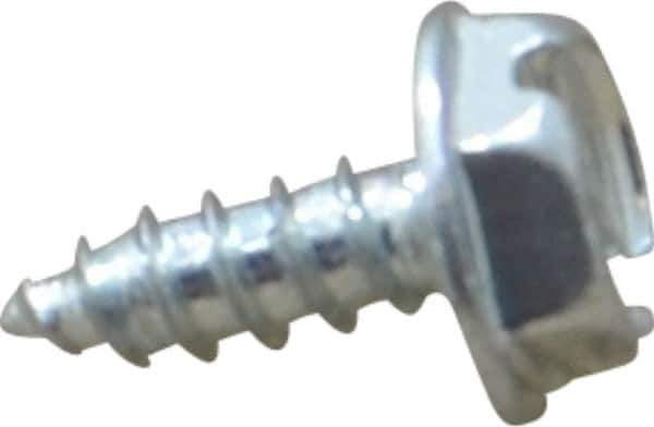 Value Collection - #6 Hex Washer Head Sheet Metal Screw - Steel, 3/8" Length Under Head, Grade 2 - Industrial Tool & Supply