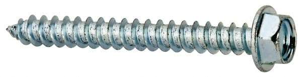 Value Collection - #8 Hex Washer Head Sheet Metal Screw - Steel, 1-1/2" Length Under Head, Grade 2 - Industrial Tool & Supply