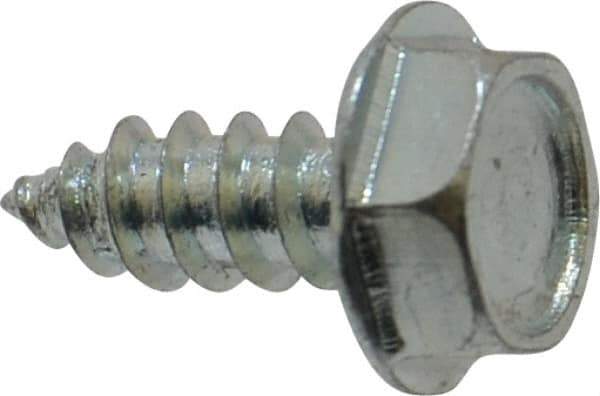 Value Collection - #10 Hex Washer Head Sheet Metal Screw - Steel, 1/2" Length Under Head, Grade 2 - Industrial Tool & Supply