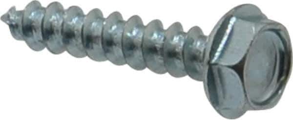 Value Collection - #10 Hex Washer Head Sheet Metal Screw - Steel, 1" Length Under Head, Grade 2 - Industrial Tool & Supply