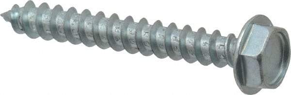 Value Collection - #10 Hex Washer Head Sheet Metal Screw - Steel, 1-1/2" Length Under Head, Grade 2 - Industrial Tool & Supply