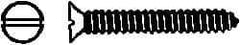 Value Collection - #4 Flat Head Slotted Sheet Metal Screw - Steel, 1/2" OAL, Grade 2 - Industrial Tool & Supply