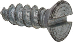 Value Collection - #7 Flat Head Slotted Sheet Metal Screw - Steel, 1/2" OAL, Grade 2 - Industrial Tool & Supply