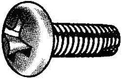 Value Collection - #4-40 UNC Thread, 3/4" Length Under Head, Phillips Drive Steel Thread Cutting Screw - Pan Head, Grade 2, Point Type F, Zinc-Plated Finish - Industrial Tool & Supply