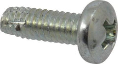 Value Collection - #8-32 UNC Thread, 1/2" Length Under Head, Phillips Drive Steel Thread Cutting Screw - Pan Head, Grade 2, Point Type F, Zinc-Plated Finish - Industrial Tool & Supply