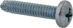Value Collection - #10-24 UNC Thread, 1" Length Under Head, Phillips Drive Steel Thread Cutting Screw - Pan Head, Grade 2, Point Type F, Zinc-Plated Finish - Industrial Tool & Supply