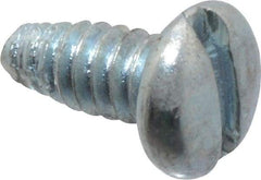 Value Collection - #4-40 UNC Thread, 1/4" Length Under Head, Slotted Drive Steel Thread Cutting Screw - Pan Head, Grade 2, Point Type F, Zinc-Plated Finish - Industrial Tool & Supply