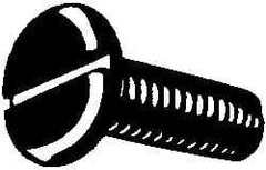 Value Collection - #6-32 UNC Thread, 1/2" Length Under Head, Slotted Drive Steel Thread Cutting Screw - Pan Head, Grade 2, Point Type F, Zinc-Plated Finish - Industrial Tool & Supply