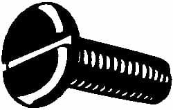 Value Collection - 1/4-20 UNC 1" Length Under Head Slotted Thread Cutting Screw - Industrial Tool & Supply