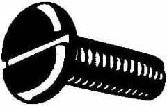 Value Collection - 1/4-20 UNC 1" Length Under Head Slotted Thread Cutting Screw - Industrial Tool & Supply
