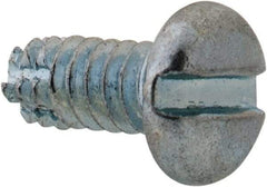 Value Collection - #6-32 UNC Thread, 5/16" Length Under Head, Slotted Drive Steel Thread Cutting Screw - Pan Head, Grade 2, Point Type F, Zinc-Plated Finish - Industrial Tool & Supply