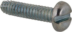 Value Collection - #6-32 UNC Thread, 5/8" Length Under Head, Slotted Drive Steel Thread Cutting Screw - Pan Head, Grade 2, Point Type F, Zinc-Plated Finish - Industrial Tool & Supply