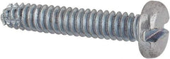 Value Collection - #6-32 UNC Thread, 3/4" Length Under Head, Slotted Drive Steel Thread Cutting Screw - Pan Head, Grade 2, Point Type F, Zinc-Plated Finish - Industrial Tool & Supply