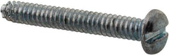 Value Collection - #6-32 UNC Thread, 1" Length Under Head, Slotted Drive Steel Thread Cutting Screw - Pan Head, Grade 2, Point Type F, Zinc-Plated Finish - Industrial Tool & Supply