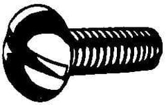 Value Collection - #10-24 UNC Thread, 3/4" Length Under Head, #2 Slotted/Phillips Drive Steel Thread Cutting Screw - Round Head, Grade 1016-1024, Point Type F, Zinc-Plated Finish - Industrial Tool & Supply