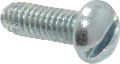 Value Collection - #8-32 UNC Thread, 1/2" Length Under Head, #2 Slotted/Phillips Drive Steel Thread Cutting Screw - Round Head, Grade 1016-1024, Point Type F, Zinc-Plated Finish - Industrial Tool & Supply