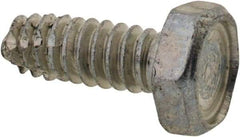 Value Collection - #6-32 UNC Thread, 3/8" Length Under Head, Hex Drive Steel Thread Cutting Screw - Hex Head, Grade 2, Point Type F, Zinc-Plated Finish - Industrial Tool & Supply