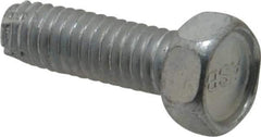 Value Collection - 5/16-18 UNC Thread, 1" Length Under Head, Hex Drive Steel Thread Cutting Screw - Hex Head, Grade 2, Point Type F, Zinc-Plated Finish - Industrial Tool & Supply