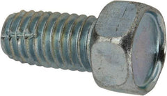 Value Collection - 3/8-16 UNC Thread, 3/4" Length Under Head, Hex Drive Steel Thread Cutting Screw - Hex Head, Grade 2, Point Type F, Zinc-Plated Finish - Industrial Tool & Supply