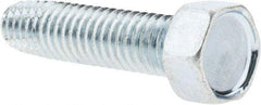 Value Collection - 3/8-16 UNC Thread, 1-1/2" Length Under Head, Hex Drive Steel Thread Cutting Screw - Hex Washer Head, Grade 2, Point Type F, Zinc-Plated Finish - Industrial Tool & Supply