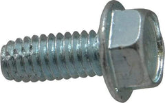 Value Collection - 5/16-18 UNC Thread, 3/4" Length Under Head, Hex Drive Steel Thread Cutting Screw - Hex Washer Head, Grade 2, Point Type F, Zinc-Plated Finish - Industrial Tool & Supply