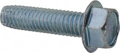 Value Collection - 3/8-16 UNC Thread, 1-1/2" Length Under Head, Hex Drive Steel Thread Cutting Screw - Hex Washer Head, Grade 2, Point Type F, Zinc-Plated Finish - Industrial Tool & Supply