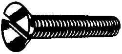 Value Collection - #6-32 UNC Thread, 1/2" OAL, Slotted Drive Steel Thread Cutting Screw - Flat Head, Grade 2, Point Type F, Zinc-Plated Finish - Industrial Tool & Supply