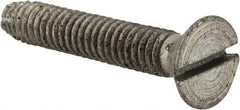 Value Collection - 1/4-20 UNC Thread, 1-1/2" OAL, Slotted Drive Steel Thread Cutting Screw - Flat Head, Grade 2, Point Type F, Zinc-Plated Finish - Industrial Tool & Supply