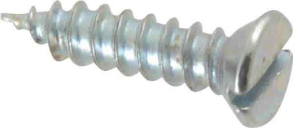 Value Collection - #6-32 UNC Thread, 3/8" OAL, Phillips Drive Steel Thread Cutting Screw - Flat Head, Grade 2, Point Type F, Zinc-Plated Finish - Industrial Tool & Supply