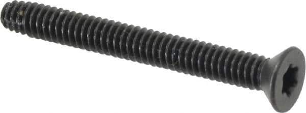 Value Collection - 2-1/4" OAL Flat Head T30 Torx Drive Flooring Screw - 1/4-20 UNC, Point Type F, Grade 2 Steel, Black Phosphate Finish - Industrial Tool & Supply