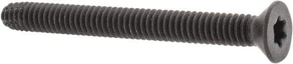 Value Collection - 2-1/2" OAL Flat Head T30 Torx Drive Flooring Screw - 1/4-20 UNC, Point Type F, Grade 2 Steel, Black Phosphate Finish - Industrial Tool & Supply